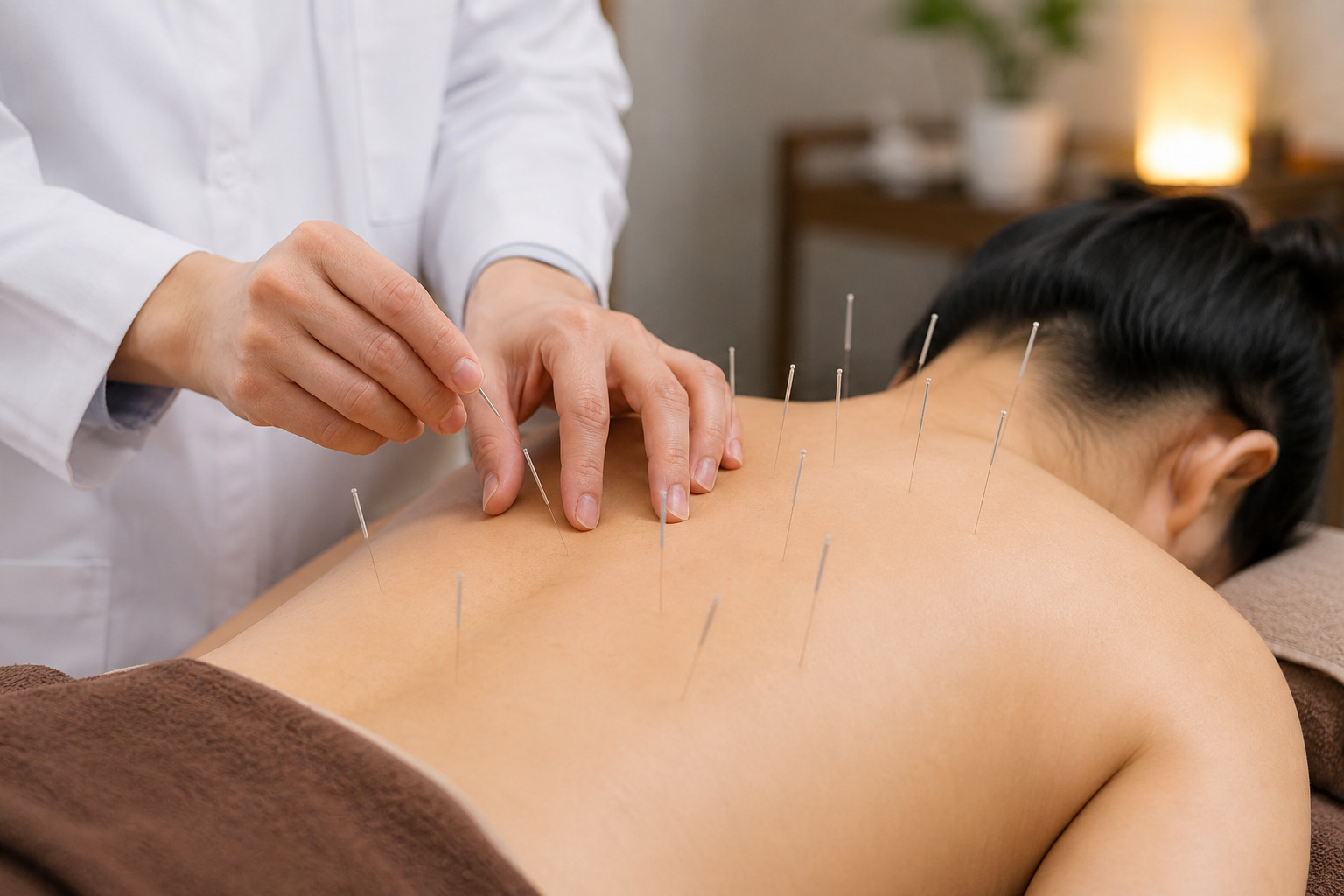 Acupuncture treatment at a TCM clinic