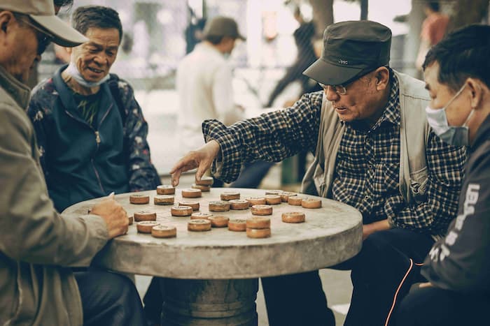 Older adult engaged in a daily enrichment hobby activity
