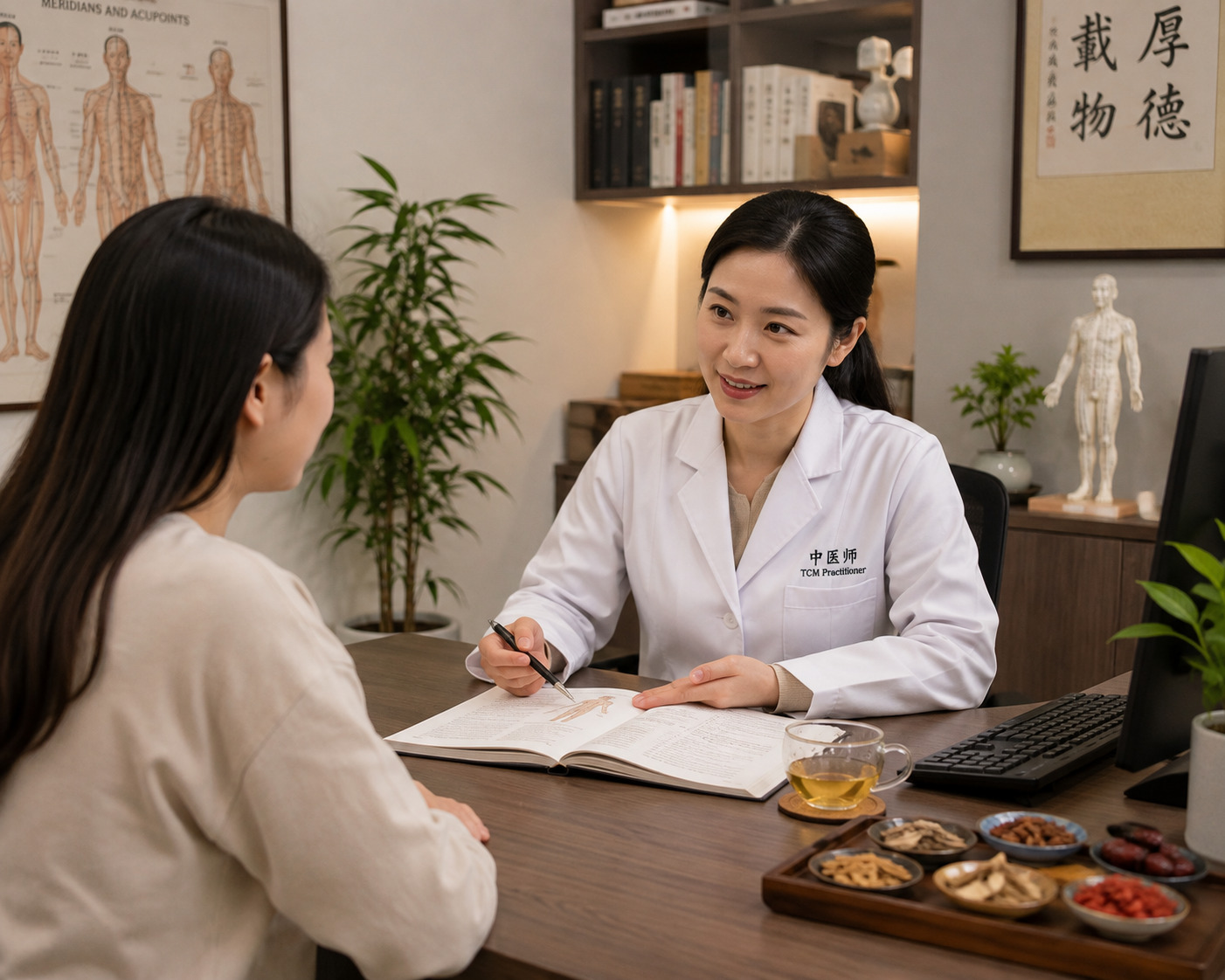 Modern TCM clinic consultation